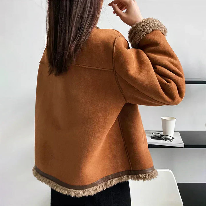 Isabella™ Shearling Button-Up Jacket