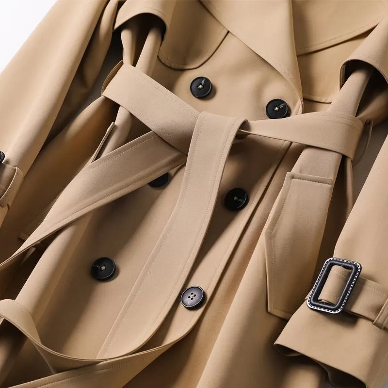 Elena™ | Klasyczny Trench z Paskiem