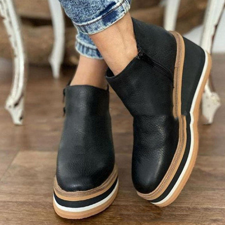 Lucia - Orthopedyczne skórzane sneakersy z wygodną podeszwą