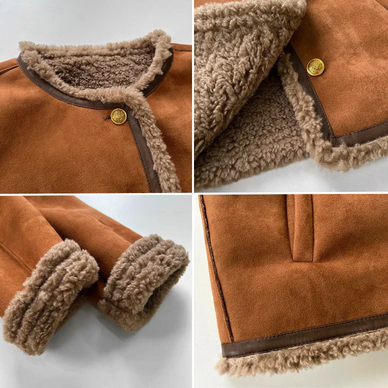 Isabella™ Shearling Button-Up Jacket