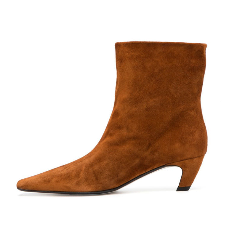 Isla – Eleganckie zimowe skórzane botki dla kobiet