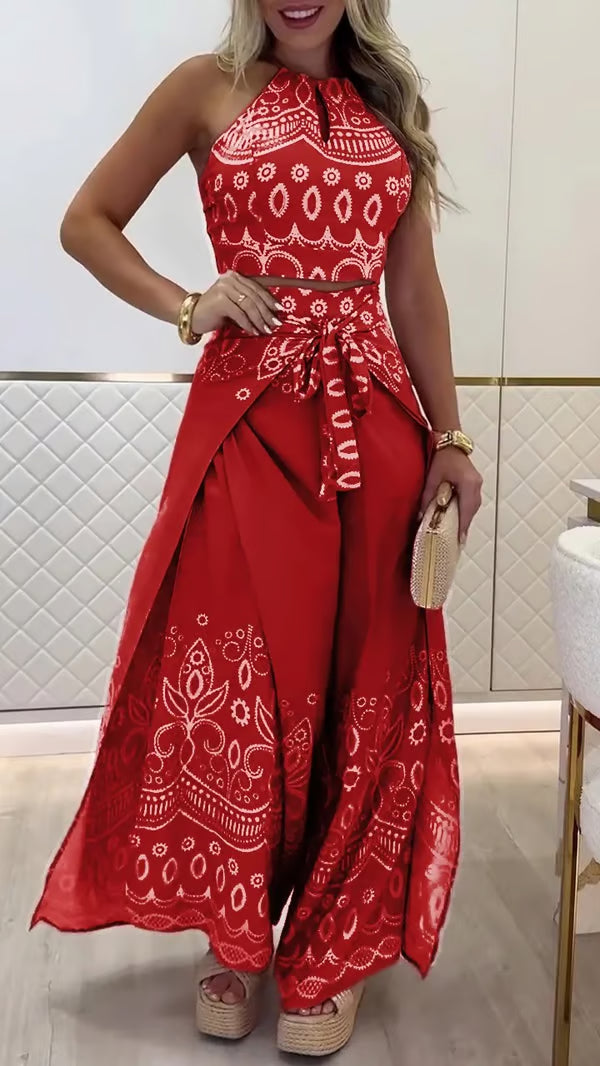 Anna – Dwuczęściowy Komplet z Wzorem Boho