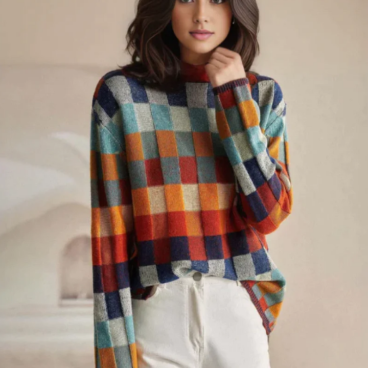 Aria | Elegancki sweter z kołnierzykiem