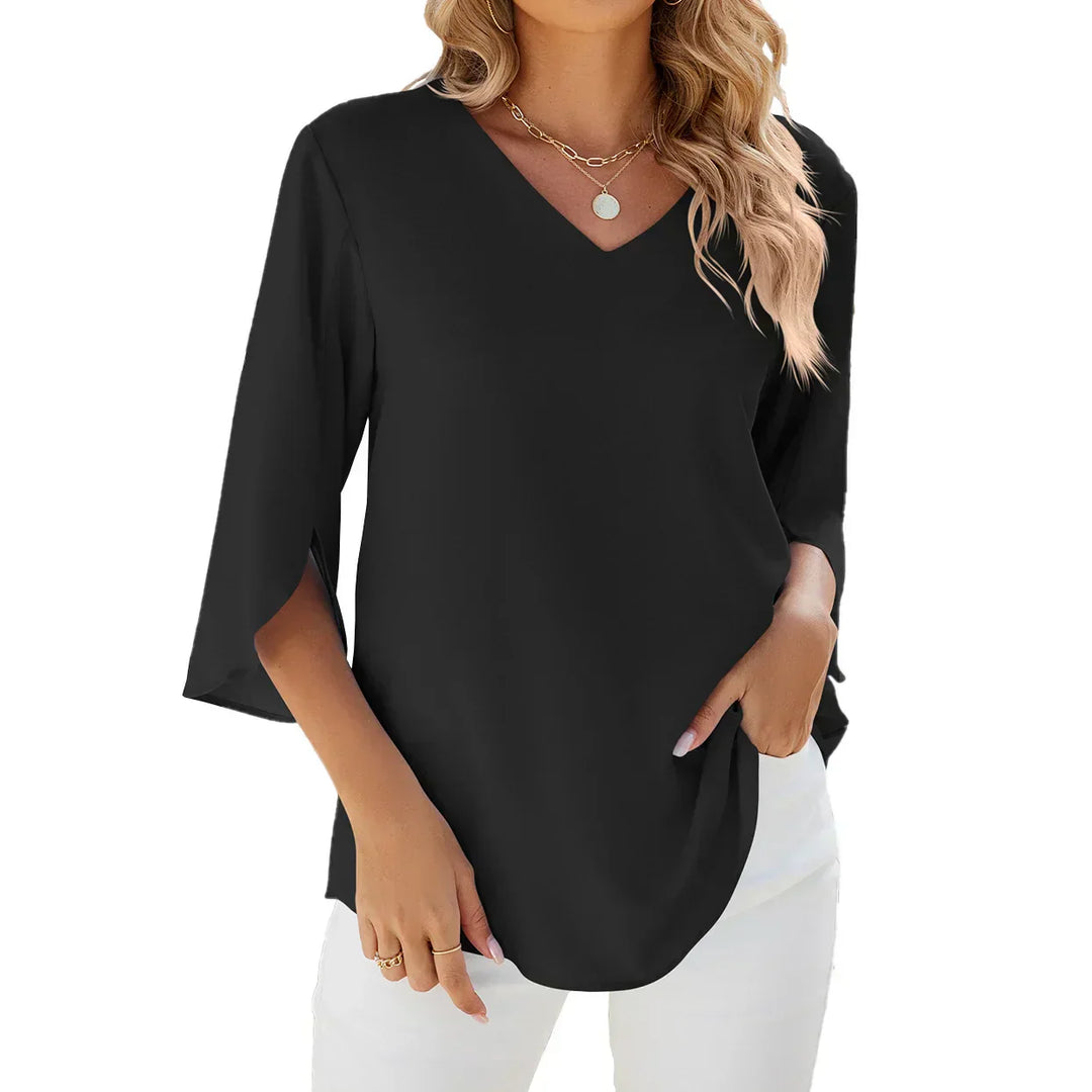 CARLA - Blouse with V-Neck