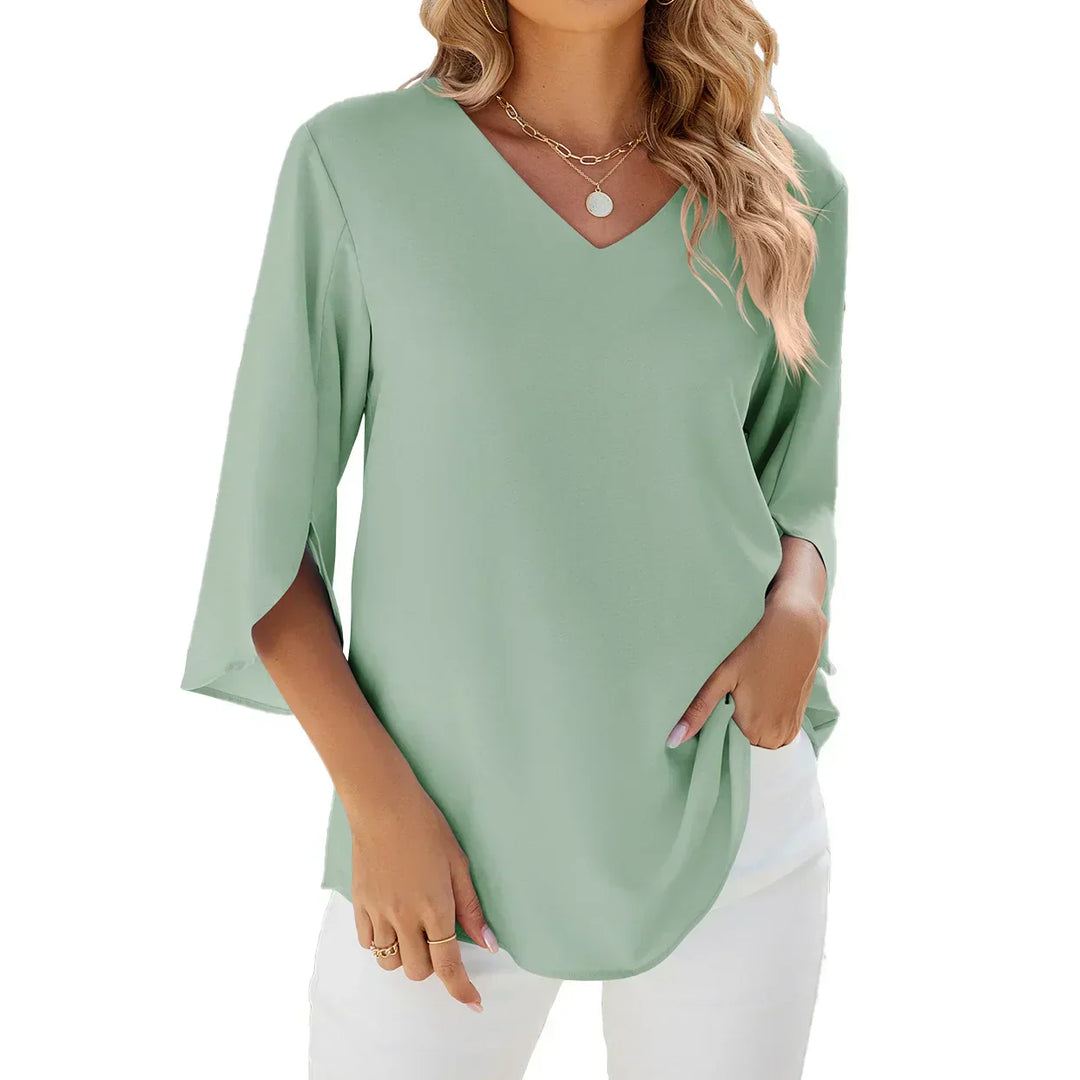 CARLA - Blouse with V-Neck