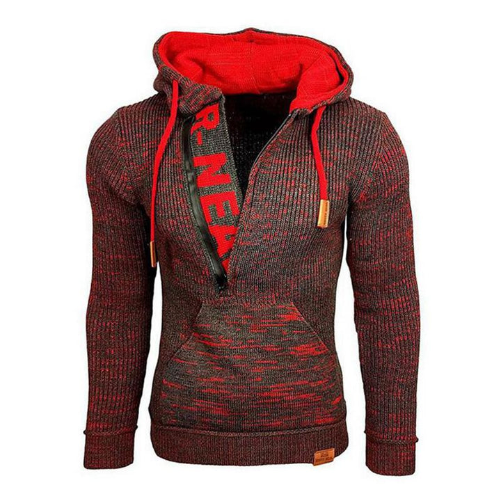 Męski Casualowy Długi Sweter z Kapturem 17002971M