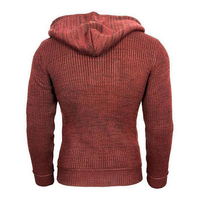 Męski Casualowy Długi Sweter z Kapturem 17002971M