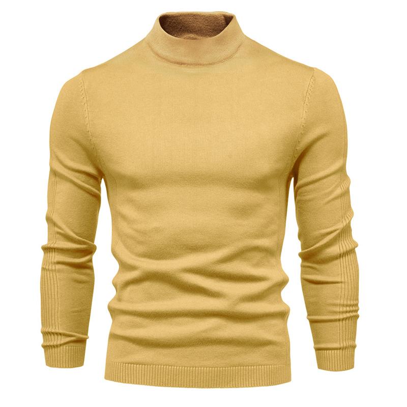 Męski sweter z golfem w jednolitym kolorze 47281568X