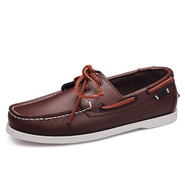 MĘSKIE SKÓRZANE BUTY ŻEGLARSKIE 41603460