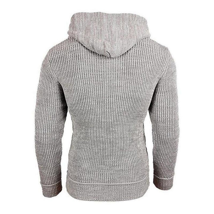 Męski Casualowy Długi Sweter z Kapturem 17002971M