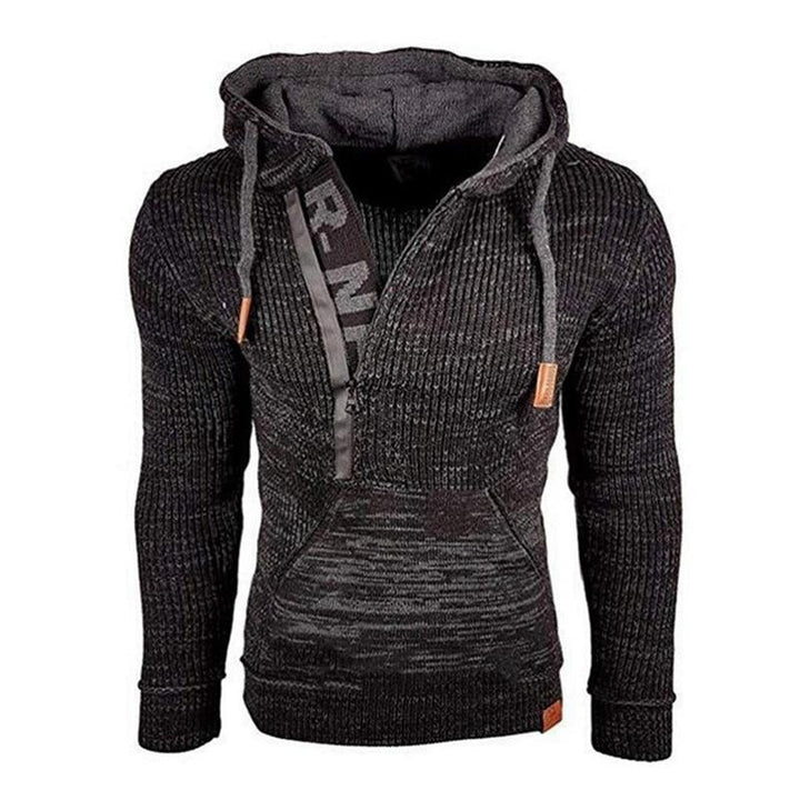 Męski Casualowy Długi Sweter z Kapturem 17002971M