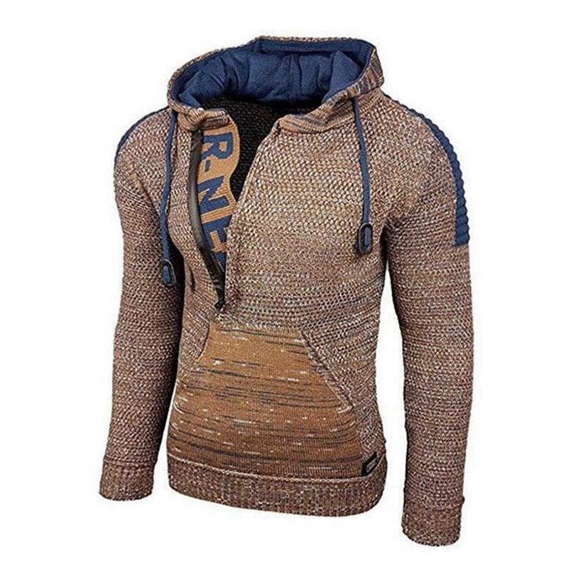 Męski Casualowy Długi Sweter z Kapturem 17002971M