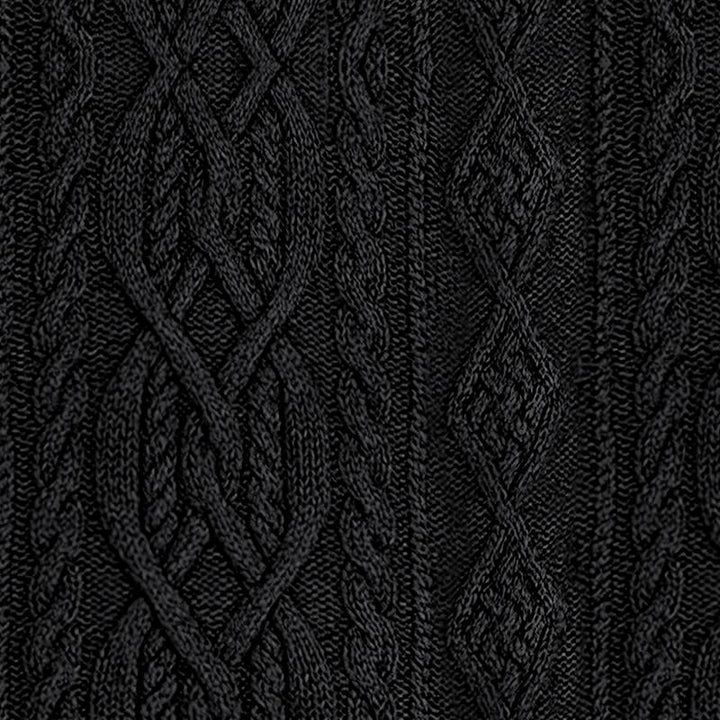 Męski vintage sweter z dzianiny z kołnierzem stojącym 63163731X