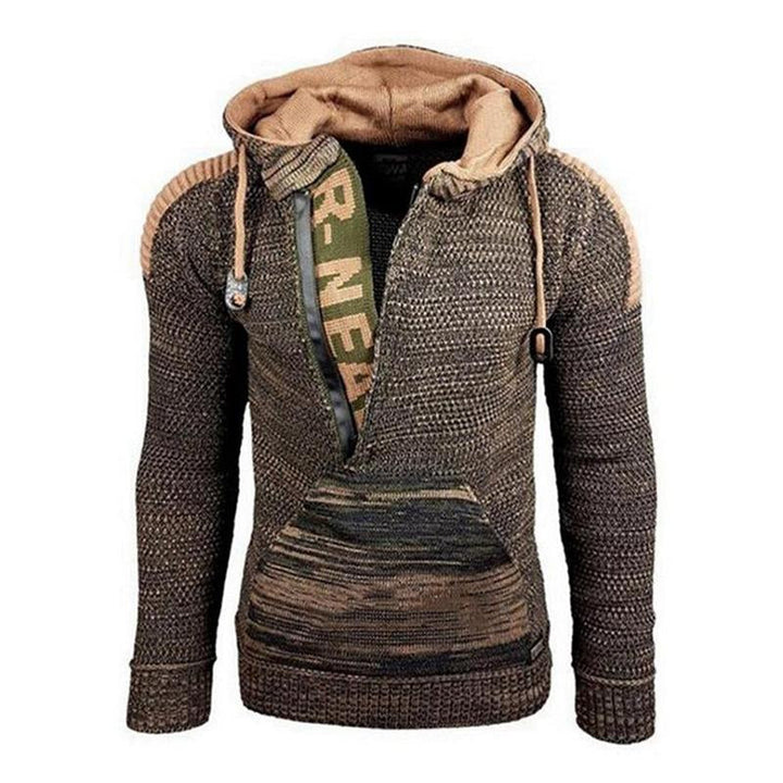 Męski Casualowy Długi Sweter z Kapturem 17002971M