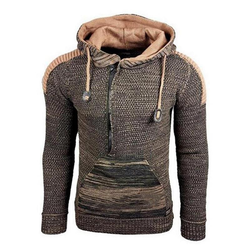 Męski Casualowy Długi Sweter z Kapturem 17002971M