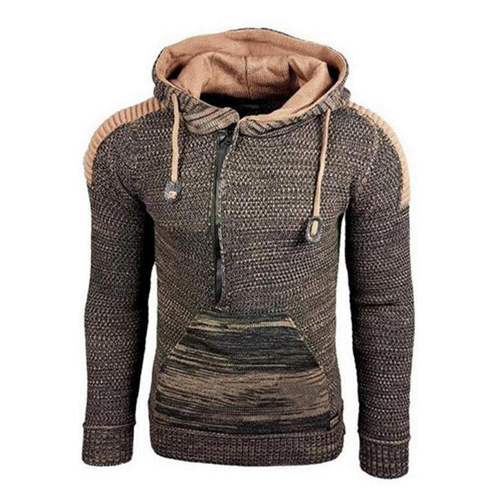 Męski Casualowy Długi Sweter z Kapturem 17002971M