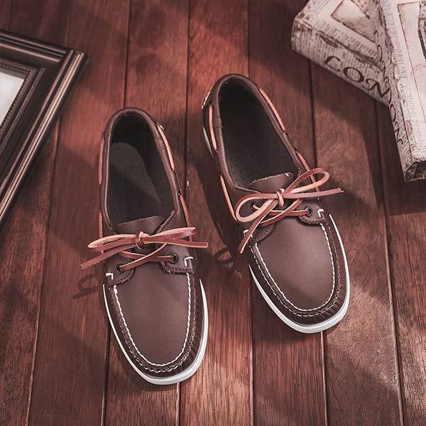 MĘSKIE SKÓRZANE BUTY ŻEGLARSKIE 41603460