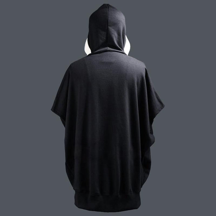 Męska Luźna Bluza z Kapturem w Kolorowe Bloki Krótki Rękaw 83697432Y