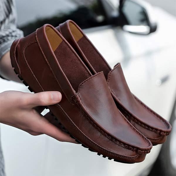 MĘSKIE SKÓRZANE LOAFERSY 51327379