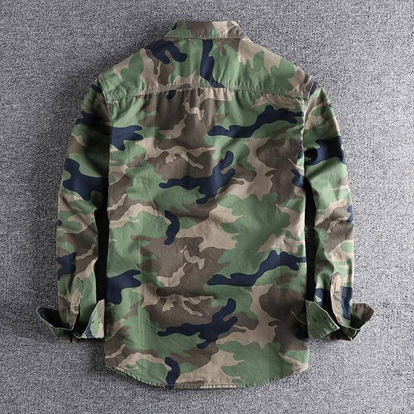 MĘSKA KOSZULA KARGO CAMO W PRANIE 88116439M