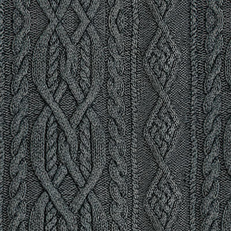 Męski vintage sweter z dzianiny z kołnierzem stojącym 63163731X