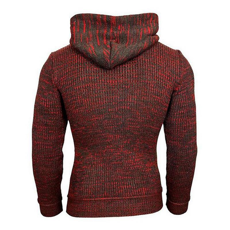Męski Casualowy Długi Sweter z Kapturem 17002971M