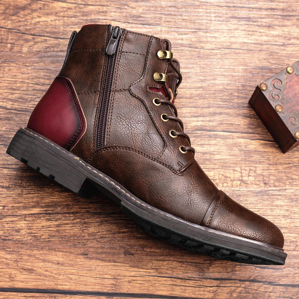 SHELBY | Męskie Botki Patchwork