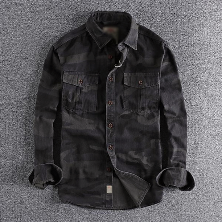 MĘSKA KOSZULA KARGO CAMO W PRANIE 88116439M