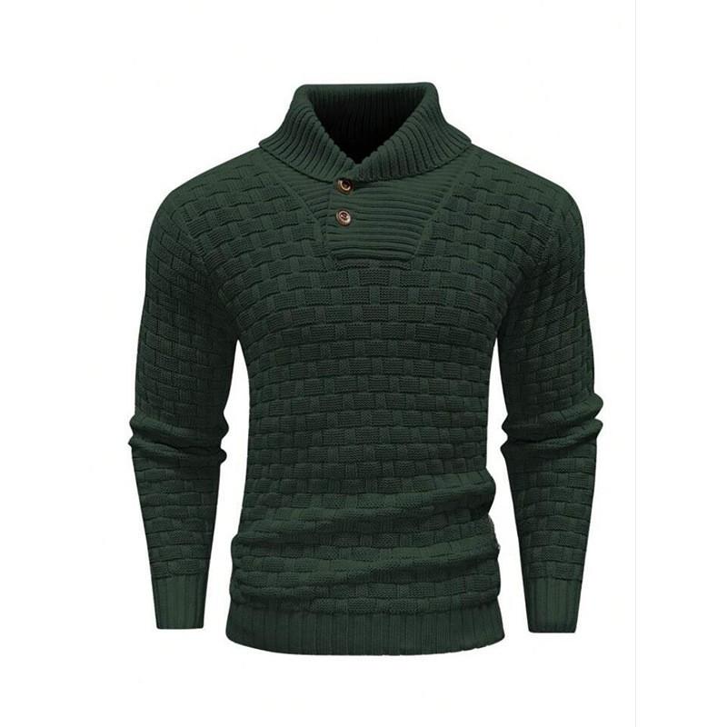Męski sweter z dzianiny żakardowej z kołnierzykiem 15858753Y