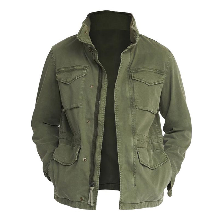 Męska Retro Casual Field Kurtka Robocza z Wiele Kieszeni 41579884TO