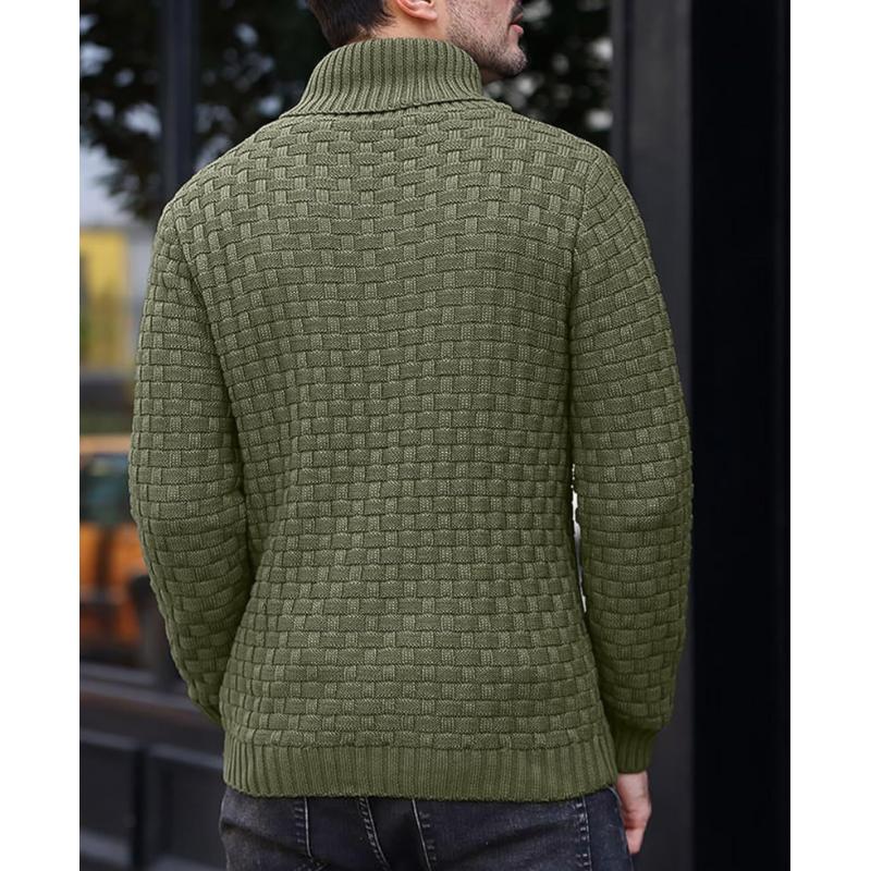 Męski sweter z dzianiny żakardowej z kołnierzykiem 15858753Y