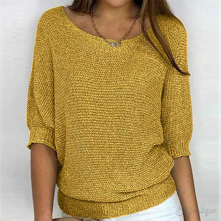 Antoinette™ | Luźny Sweter w Stylu Cozy Chic