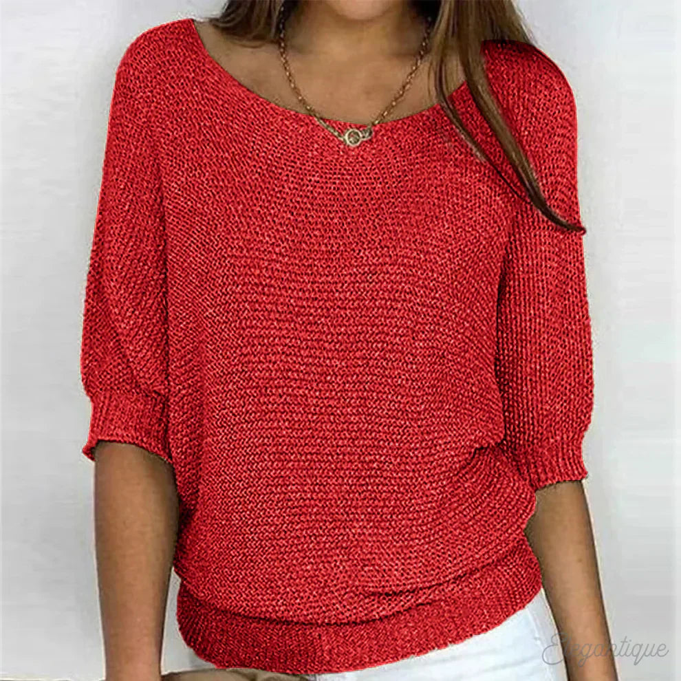 Antoinette™ | Luźny Sweter w Stylu Cozy Chic